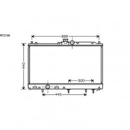 RADIADOR MITSUBISHI LANCER  03 05 375X685 2 0I 16V AUTOMAT    AC