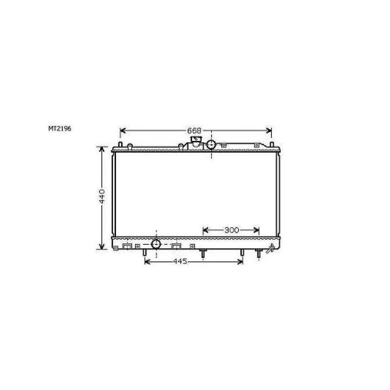 RADIADOR MITSUBISHI LANCER  03 05 375X685 2 0I 16V AUTOMAT    AC