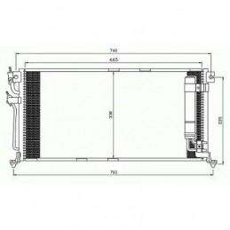 CONDENSADOR MITSUBISHI LANCER  03 08 665X330 TODOS MODELOS