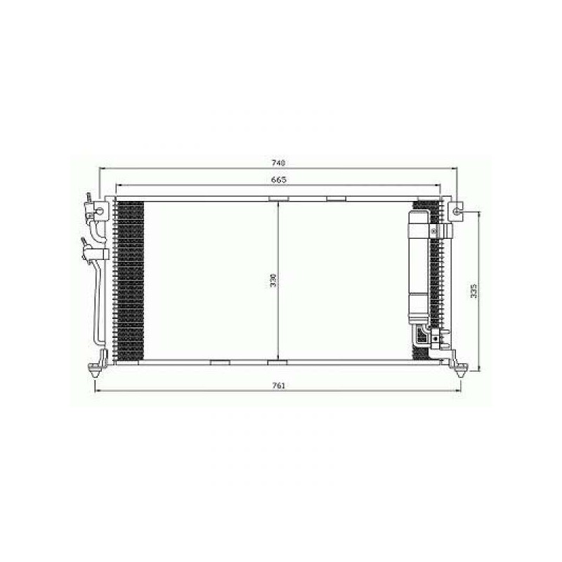 CONDENSADOR MITSUBISHI LANCER  03 08 665X330 TODOS MODELOS