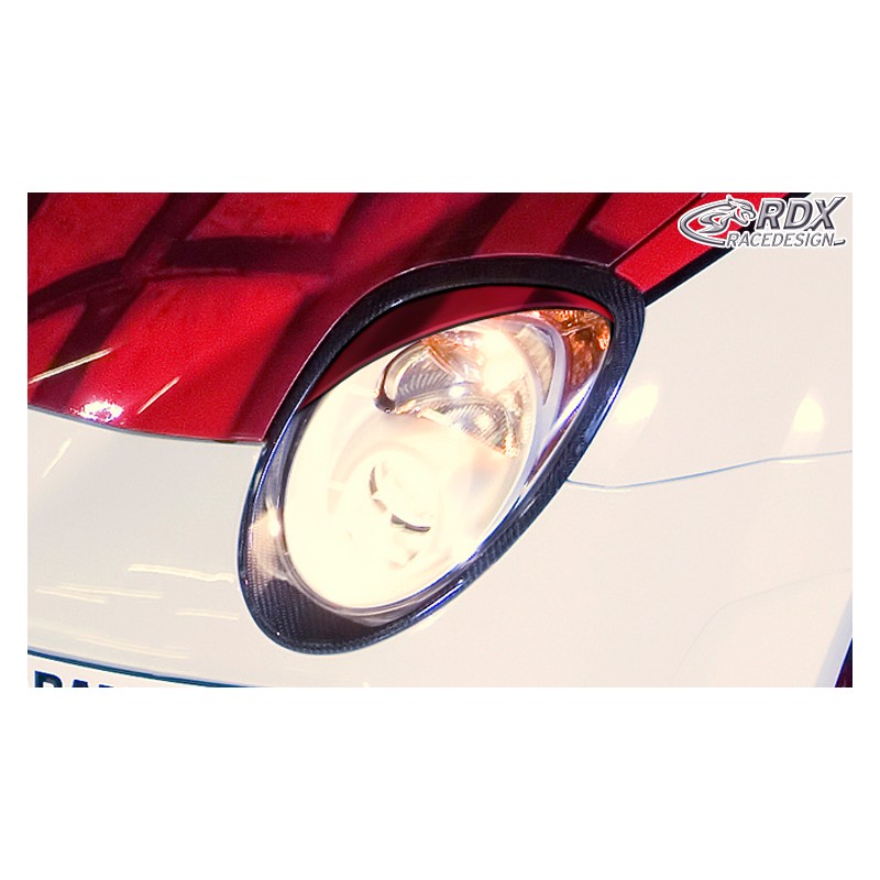 Pestanas faros Alfa Mito 08  plastico negro