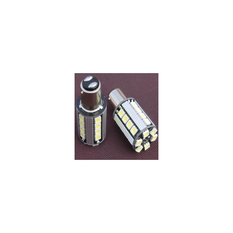 Bombilla BA15D de 26 leds SMD 5050  de 2 polos con 2 intensidade