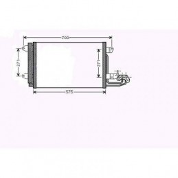CONDENSADOR A A SEAT ALTEA  09   gt  gt  545X385X16 CON SECADOR INTEGR