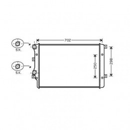 RADIADOR AGUA SEAT ALTEA 09  650X405X29