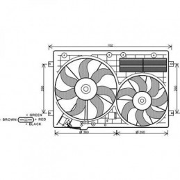 VENTILADOR A C SEAT TOLEDO 04 09 360 295MM A C