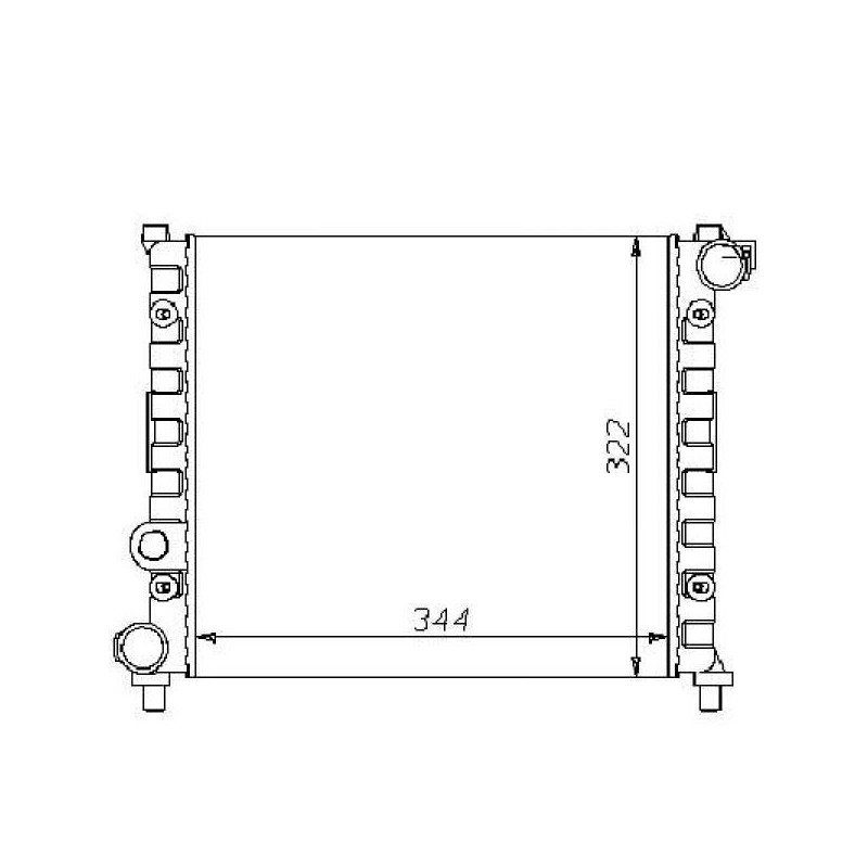 RADIADOR SEAT IBIZA 84 93  344X322  0 9  MANUAL