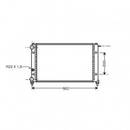 RADIADOR SEAT IBIZA 85 93  600X322  1 2   1 7   I   