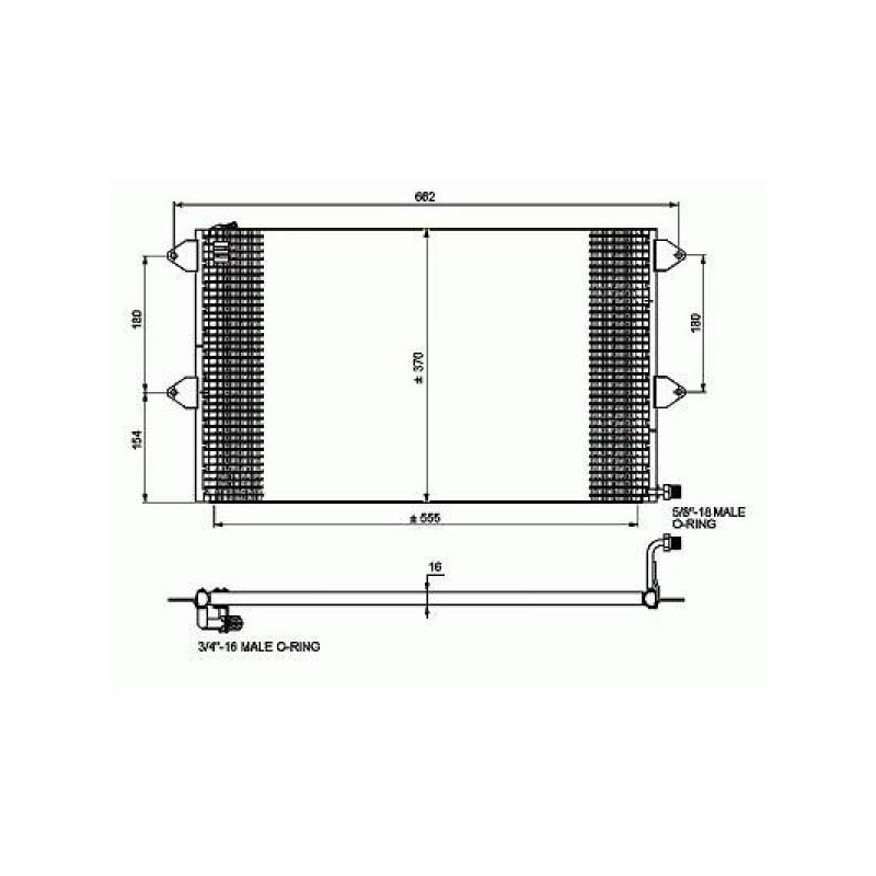 RADIADOR SEAT INCA 00 04  628X377  SDI 1 9 M  RM1159     AC