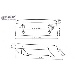 Difusor trasero RDX U Diff universal