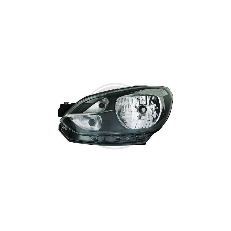 FARO DELANTERO IZQUIERDO VW UP 11 negro   H4 LWR DEPO