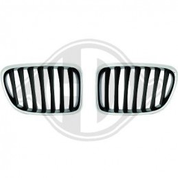 JUEGO PARRILLAS DE DISENO BMW X1 09    gt  gt   cromado   negro