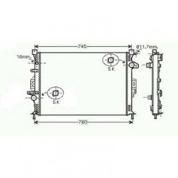 RADIADOR VOLVO V70 07   gt  gt  670X470X27 2 0TDCI A    AC