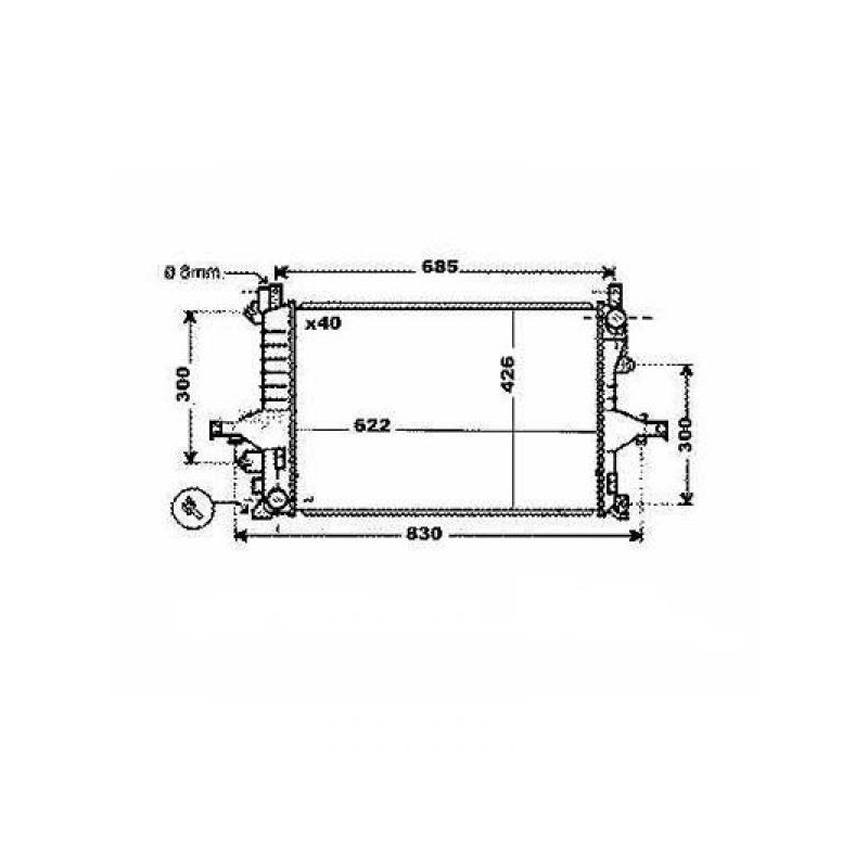RADIADOR VOLVO V70   622X426  2 0 2 4 2 9 M     AC