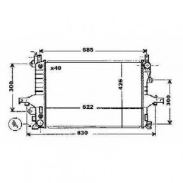 RADIADOR VOLVO V70 00     622X426  2 0 2 4 2 9 AUTOM      AC