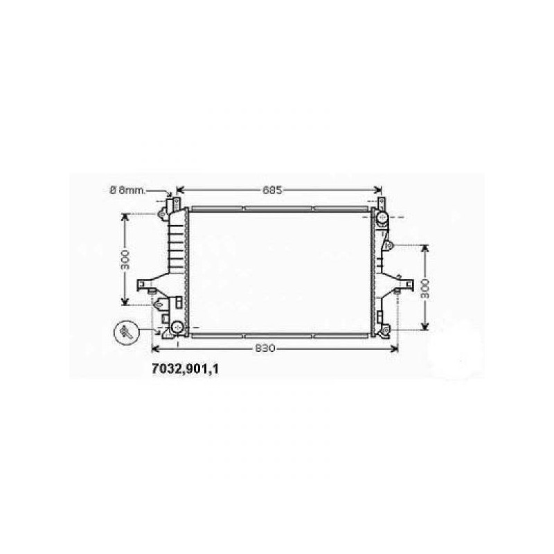 RADIADOR VOLVO S60  00 04 622X426 CAMBIO MANUAL    AC