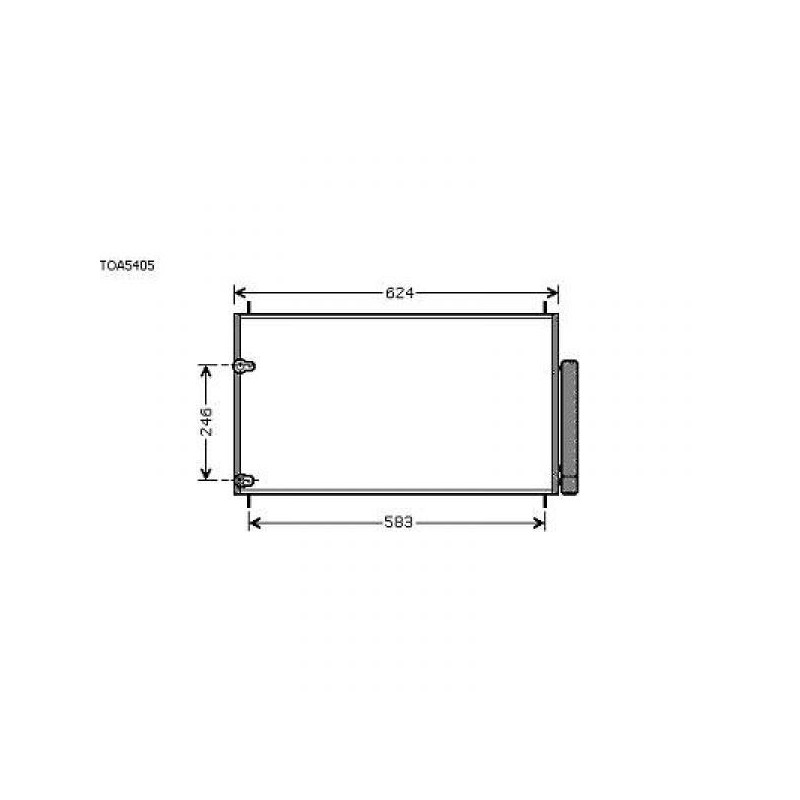 CONDENSADOR TOYOTA VERSO 10     gt  gt  598X376X16  1 4 1 6 1 8 1 4 D4