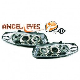 JUEGO FAROS DE DISENO ROVER 200  95 00 CRISTAL CLARO CROMADO ANI