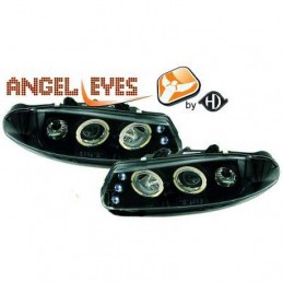 JUEGO FAROS DE DISENO ROVER 200  95 00 CRISTAL CLARO NEGRO ANILL