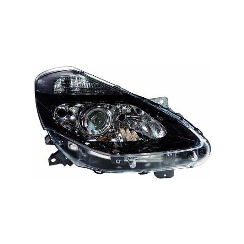 FARO DERECHO RENAULT CLIO  09 12  NEGRO  LUZ CURVADA TYC H1 H7 H