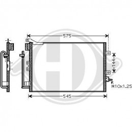 CONDENSADOR RENAULT CLIO 09 12  510x380x16 1 5 DCI 