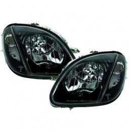 JUEGO FAROS MERCEDES SLK  96 04 CRISTAL CLARO  NEGRO H