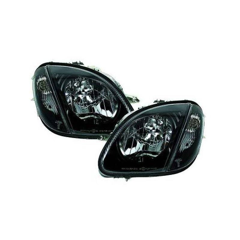 JUEGO FAROS MERCEDES SLK  96 04 CRISTAL CLARO  NEGRO H