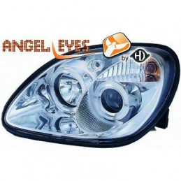 JUEGO FAROS DE DISENO MERCEDES SLK  96 04 CRISTAL CLARO  CROMADO