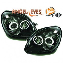 JUEGO FAROS DE DISENO MERCEDES SLK  96 04 CRISTAL CLARO  NEGRO M