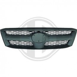 PARRILLA FRONTAL TOYOTA HILUX 05 11 GRIS OSCURO BORDE CROMADO