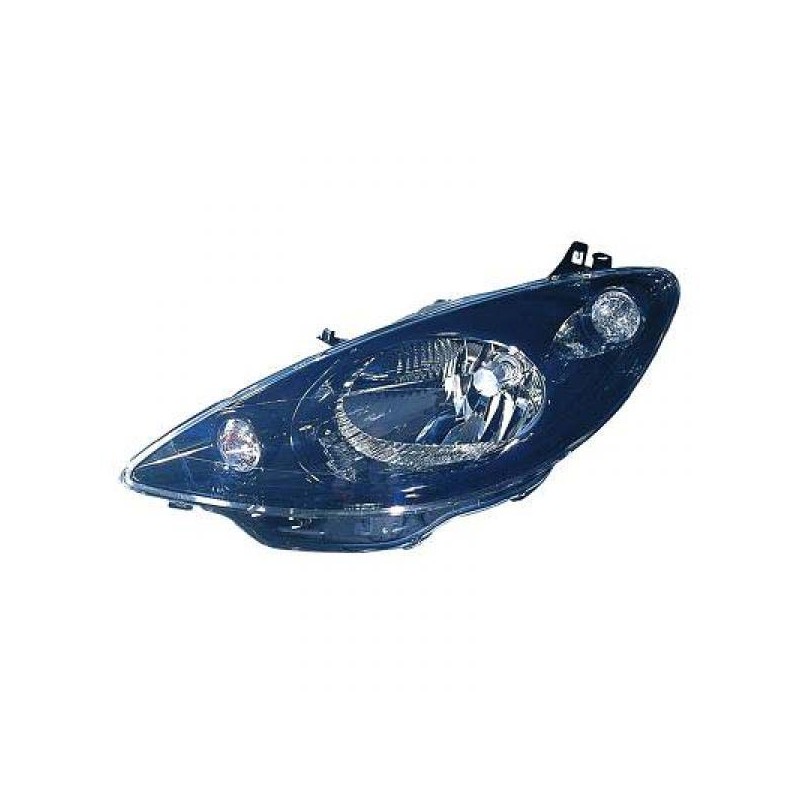 FARO IZQUIERDO PEUGEOT 1007 05    gt  gt  MASCARA NEGRO  CON MOTOR H4 