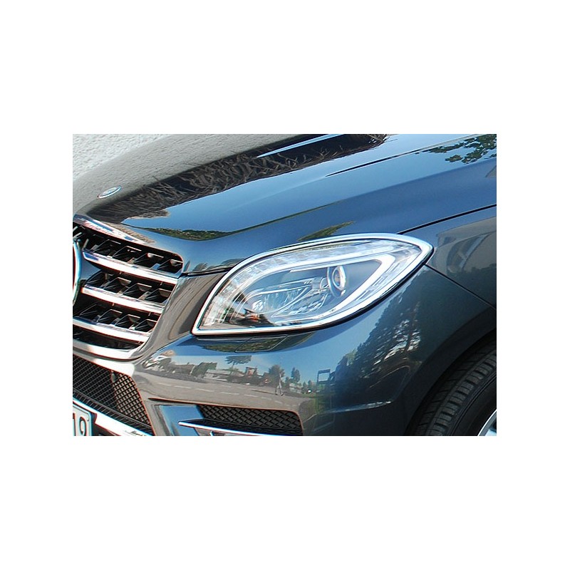 MARCO INOXIDABLE FAROS DELANTEROS MERCEDES CLASE M W166