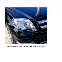 MARCOS INOX CROMADOS FAROS DELANTEROS MERCEDES GLK X204 DESDE 7 