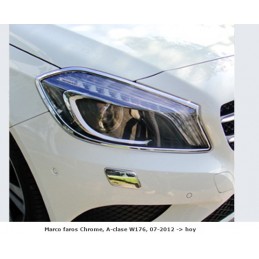 MARCOS CROMADOS FAROS MERCEDES CLASE A W176