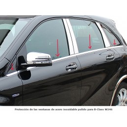 TIRAS DE VENTANA CROMADAS INOXIDABLE MERCEDES CLASE B W246