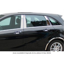 MOLDURA CROMADAS INOX PILARES MERCEDES CLASE B W246