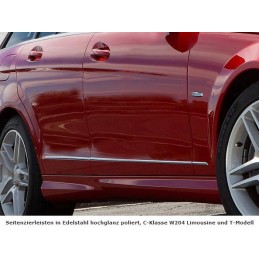 MOLDURAS LATERALES CROMADAS INOX MERCEDES CLASE C W204 TAMBIEN T
