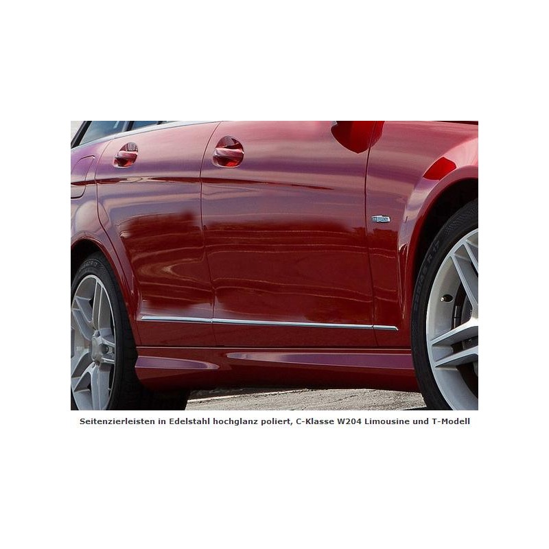 MOLDURAS LATERALES CROMADAS INOX MERCEDES CLASE C W204 TAMBIEN T