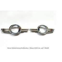 MARCOS CROMADOS ANTINIEBLAS MERCEDES W204 LIMOSINA Y T CLASE
