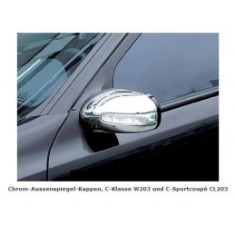 CARCASAS RETROVISORES CROMADAS MERCEDES CLASE C W203