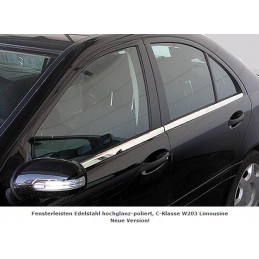 TIRAS DE VENTANA CROMADAS MERCEDES CLASE C W203 LIMOSINA
