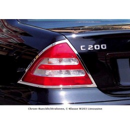 MARCOS CROMADOS PILOTOS TRASEROS MERCEDES CLASE C W203