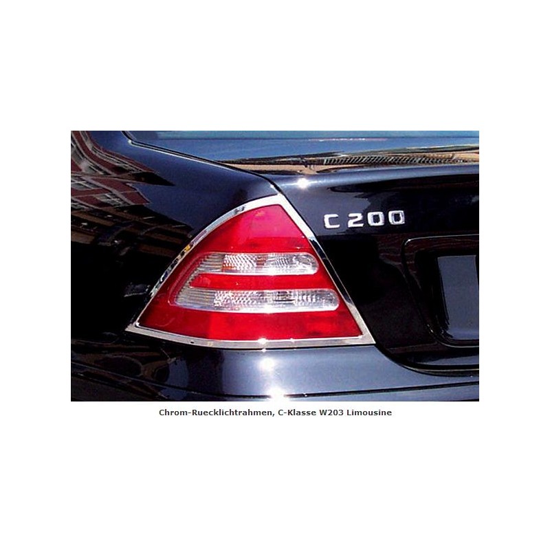 MARCOS CROMADOS PILOTOS TRASEROS MERCEDES CLASE C W203