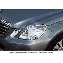 MARCOS CROMADOS FAROS MERCEDES CLASE E W212 LIMOSINA Y T MODELO