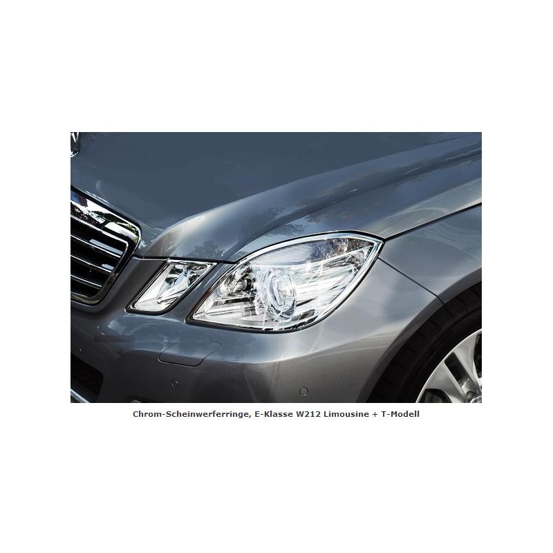 MARCOS CROMADOS FAROS MERCEDES CLASE E W212 LIMOSINA Y T MODELO