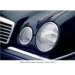 MARCOS CROMADOS FAROS DELANTEROS MERCEDES CLASE E W210