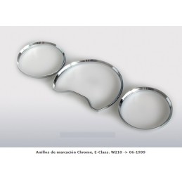 AROS CROMADOS RELOJES CUADRO MERCEDES CLASE E W210 HASTA 6 99