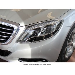 MARCOS CROMADOS FAROS DELANTEROS MERCEDES CLASE S W222