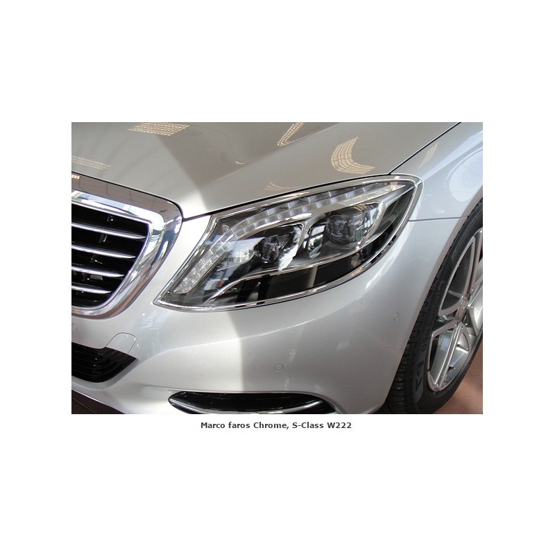 MARCOS CROMADOS FAROS DELANTEROS MERCEDES CLASE S W222