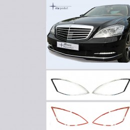 MARCOS CROMADOS FAROS DELANTEROS MERCEDES CLASE S W222