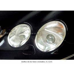 MARCOS CROMADOS FAROS DELANTEROS MERCEDES CL COUPE C215 99 09